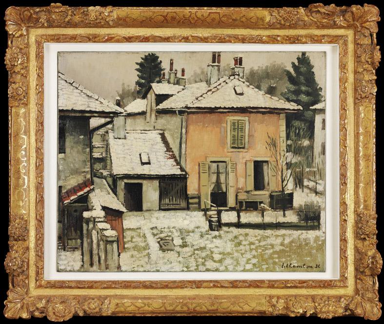 Cour à Carouge sous la neige, 1936