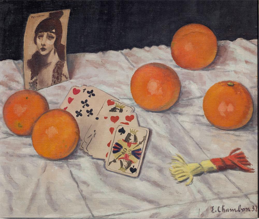 Oranges et cartes, 1932